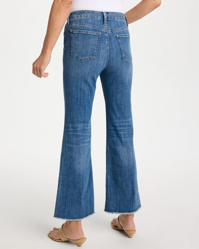Girlfriend Frayed Flared Jeans - image 3